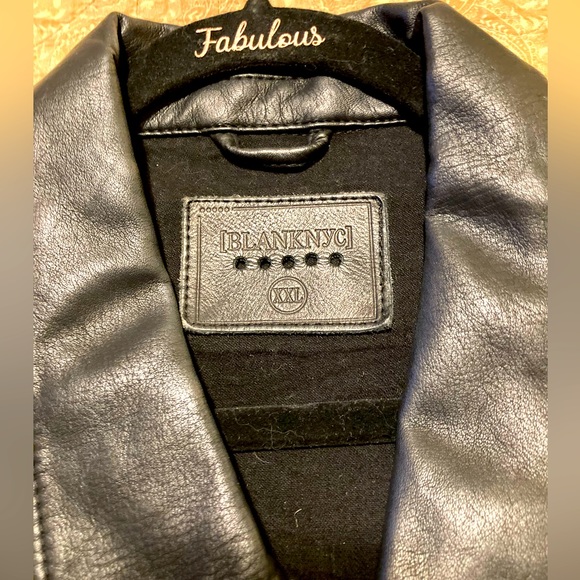 BLANKNYC  Heavy Faux Leather and denim jacket. 2X - Picture 3 of 4